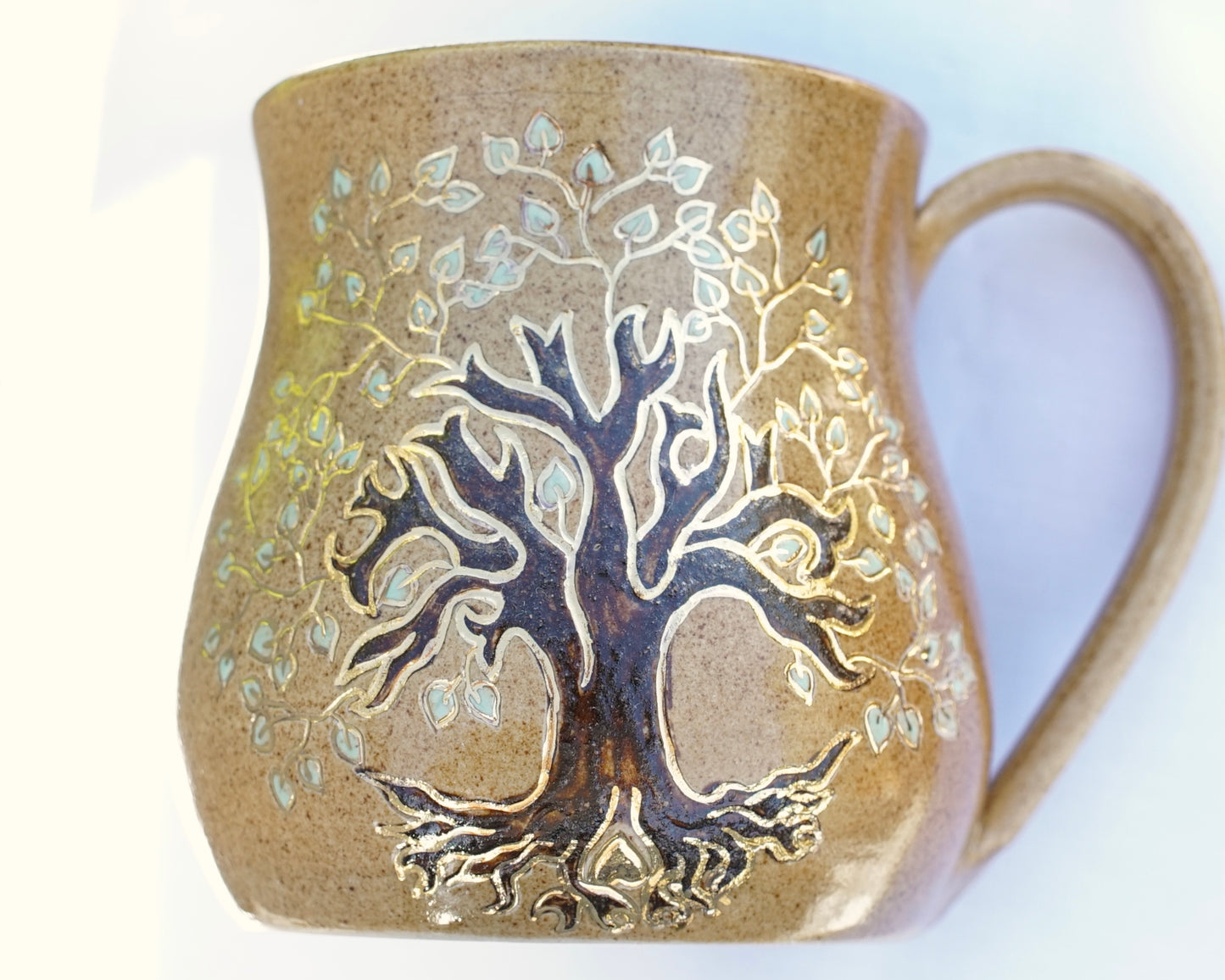 Tree of Life cup with healing clay and 24-carat gold