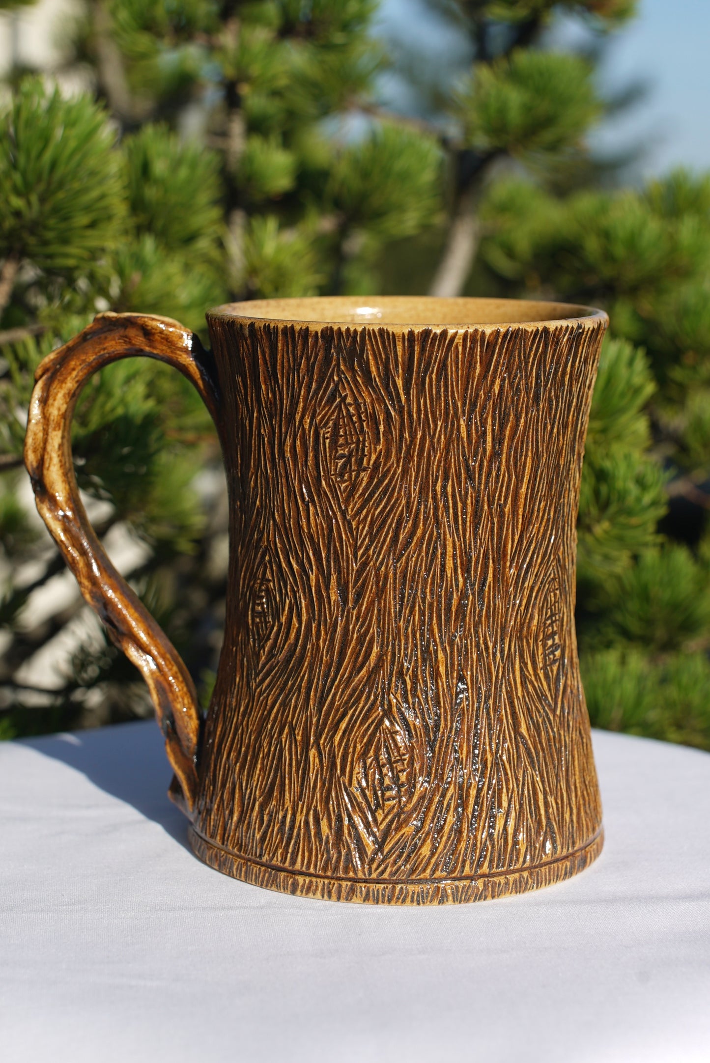 Tasse arbre spirale or véritable