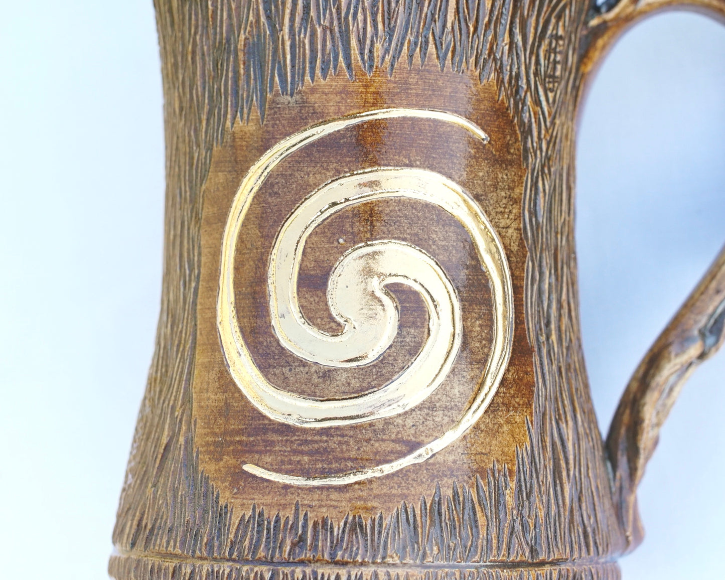 Tasse arbre spirale or véritable