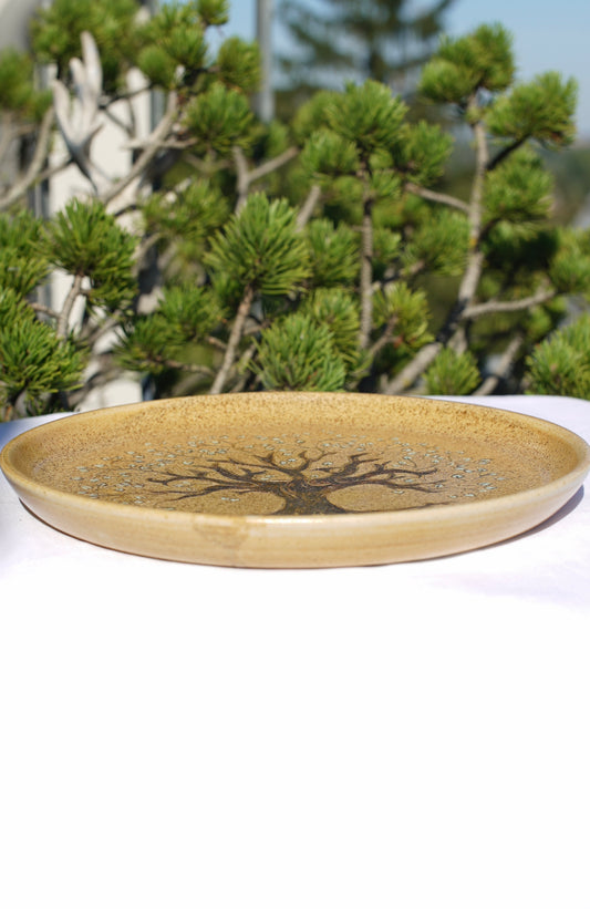 Tree of Life plate 24 carat gold