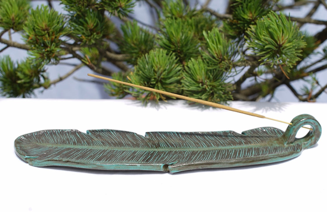 Incense feather turquoise