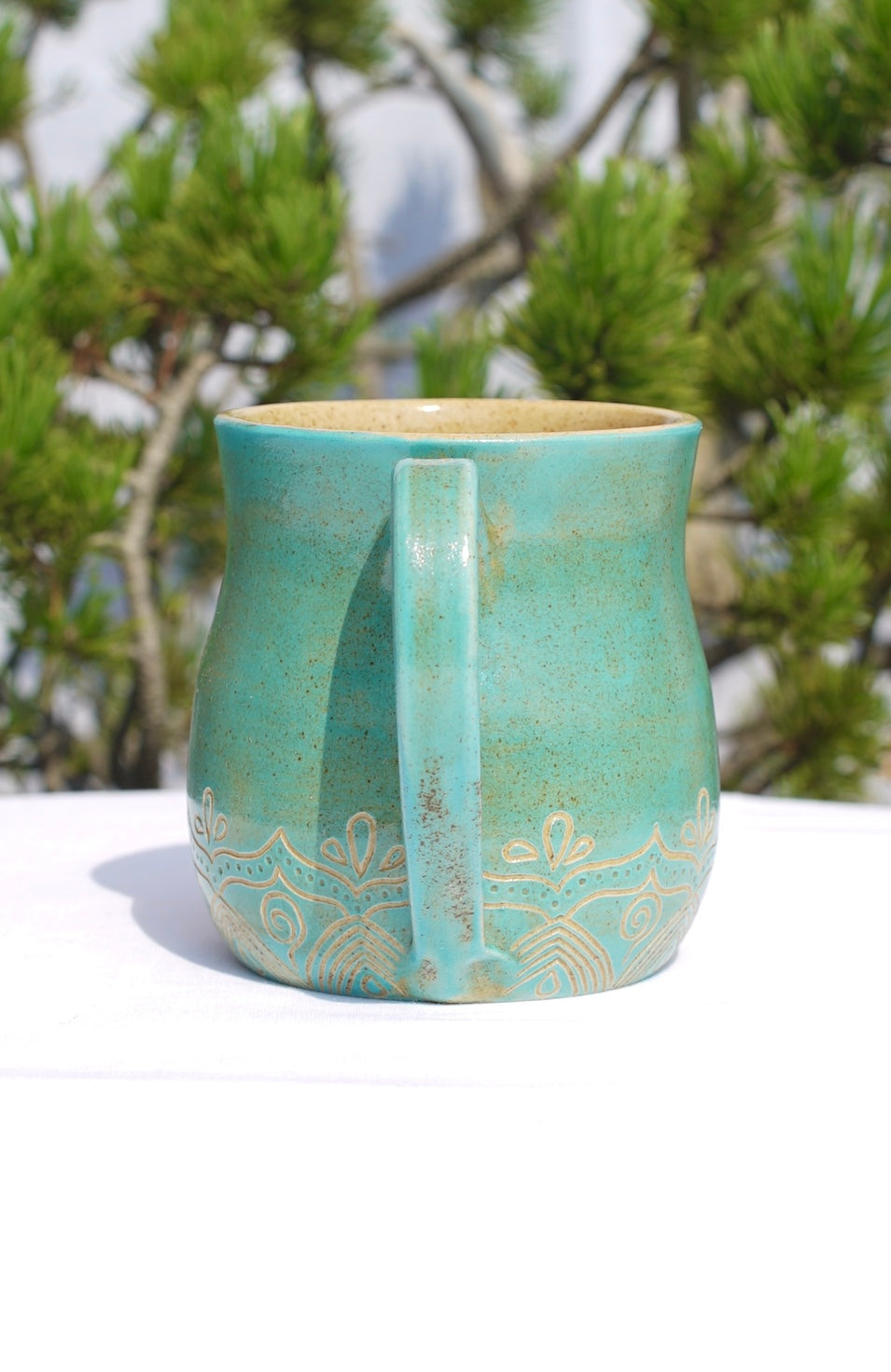 Mandala jade cup