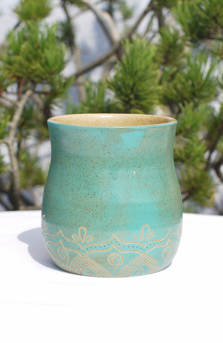 Mandala jade cup