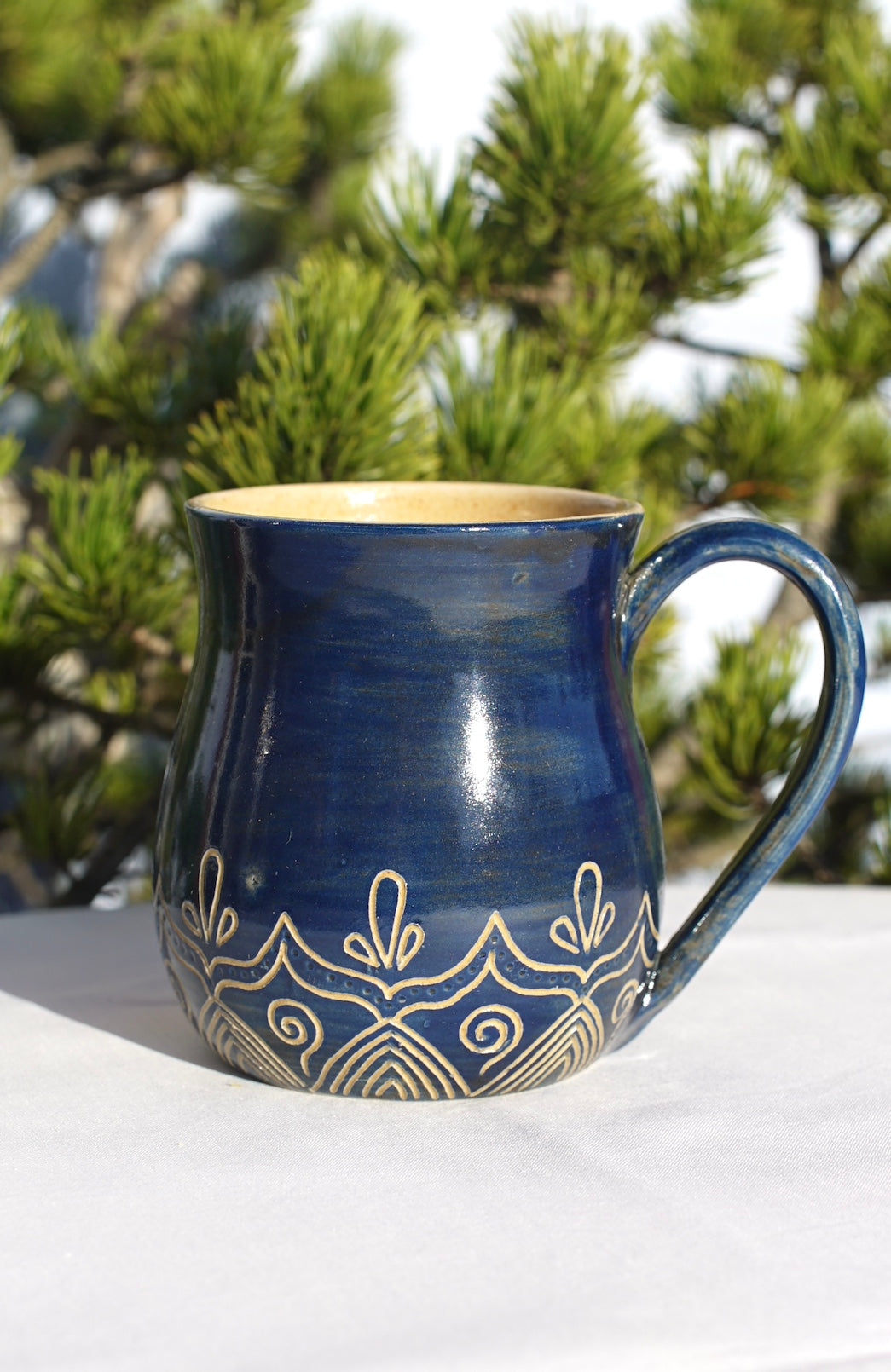 Tasse Mandala blau