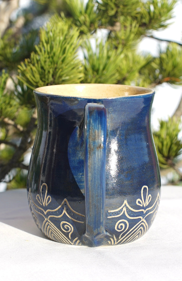 Tasse Mandala blau