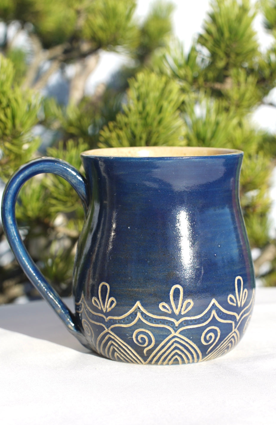 Tasse Mandala blau