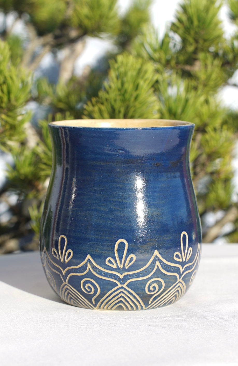 Tasse Mandala blau