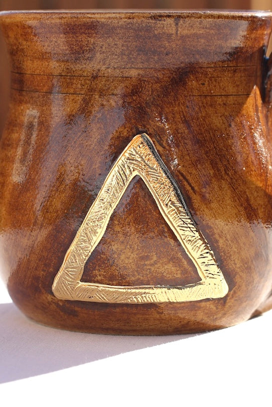 Tasse "Das Feuer" 24 Karat Gold