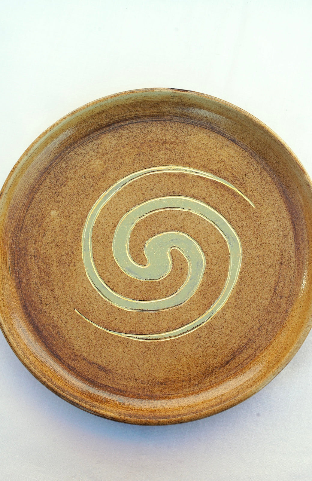 Plate spiral 24 carat gold